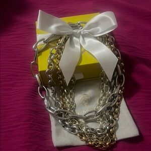 Kendra Scott Gold and Silver Layered Necklace
